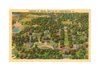 Charlottesville Virginia - Charlottesville Virginia, University of Virginia historical poster