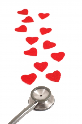 Stethoscope with hearts - Stethoscope with hearts. Nice picture which describes Valentines Day, love and heart beats.