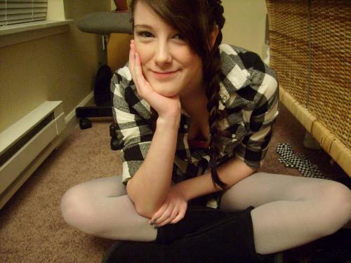 Criss-Cross - I spent 20 minutes taking pictures of myself. I became so frustrated that I wasn't able to take a single good picture. So, as I always do when im angry, I crossed my legs and on the first try, I ended up with this, and I like it.:P