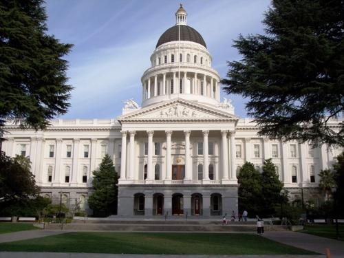 Sacramento - California's capital building. It is the capital of California which is Sacamento.