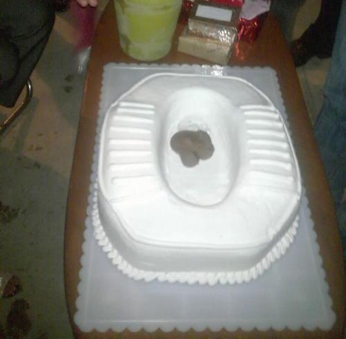 ... funny birthday cake I have got on my birthday. Looks like toilet flush