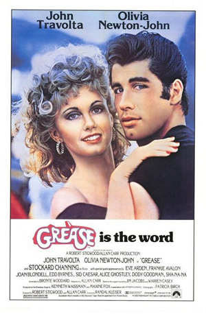 Grease - Oliva Newton-John and John Travolta starred and sung in this huge musical! I don't know a person who has not see this movie!