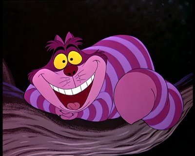 Alice in Wonderland - The Cheshire cat,who liked to become invisiable,from Alice in Wonderland.