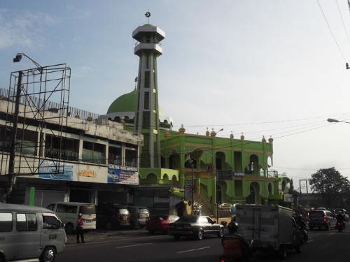 An old mosque in Lampung, Indonesia - This mosque has existed for over5 0 years. There has been many restorations and additions to this mosque. It is situated near Plaza Post and Ramayana Mall.