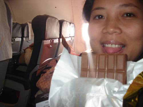 i love chocolate - im inside the plane going back to bacolod... i love chocolates