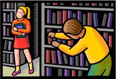 Libraries - young people using the library