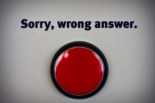 questions - wrong answer