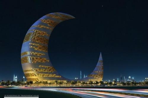 Special Skyscraper - This is Cresent Moon Tower in Dubai.