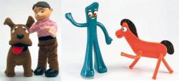 kid shows in early claymation - Davey and Goliath,
Gumby and Pokey