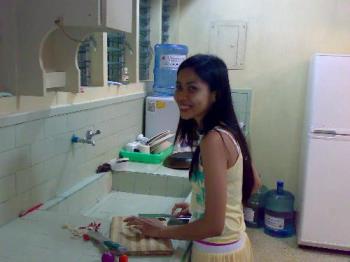 cooking - taken by my boyfriend while preparing the ingredients for adobo that i am gonna cook after