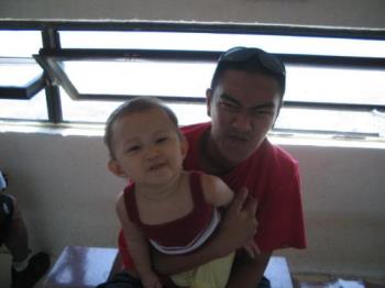 my husband and our daughter - vacation at bataan