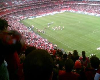 Benfica Stadium in Champions League - Benfica Stadium full to watch another championship game.