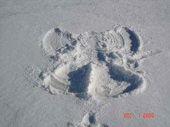 snow angel - this was made by my son. it&#039;s one of my favorite pics ever!