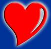 Red heart - Red heart blue back ground