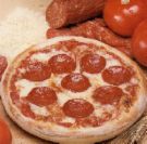 pepperoni pizza - a pan pizza with lots of pepperoni on it