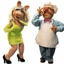 How would you like your Steak done? - Miss piggy and Chef of the muppets as employees of a restaraunt.