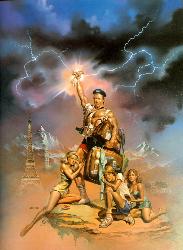 National Lampoon/ Boris Vallejo - a boriS Vallejo original of the griswalds, in National Lampoon Vacation.