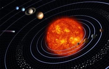 solar system - a hypothetical picture of our solar system