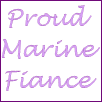 proud marine fiance - proud marine fiance with purple lettering