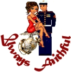 Always Faithful - Marine and his lady, EGA, Always Faithful