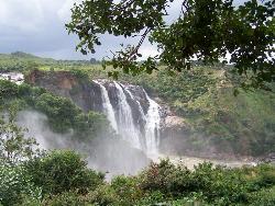 Water Falls at Shimsha at Kollegal Taluk, Mysore. - Photographed near Shimsha Waterfalls.