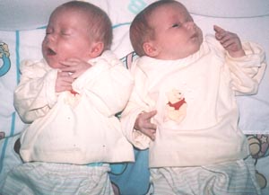 my twins at 2 weeks old - My twins at 2 weeks old.