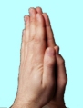 Keeping you in my prayers - Praying hands.