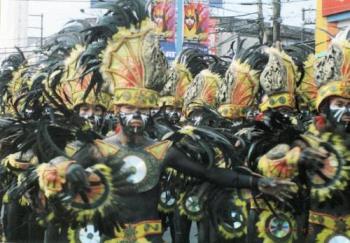 Dinagyang festival Philippines - A tribe of warriors participating in the Dinagyang festival
