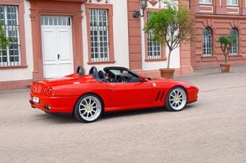 Ferrari 550 Barchetta - Red Ferrari 550 Barchetta on an estate. Ferrari 550 Barchetta - Red Ferrari 550 Barchetta on an estate.
