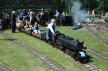 little train for children in belgium in summer the - little train for children in belgium in summer they like it