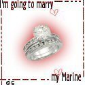 I&#039;m going to marry my Marine - I&#039;m going to marry my Marine, pink and white background, engagement ring picture