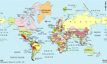 the world. - many countries on this map may be wiped out