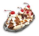 banana split - a banana split is a sundae with 1 banana cut in half
