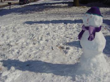 click to enlarge - Here is my snowman that my children and I worked on.
Not bad for a Florida girl! :)