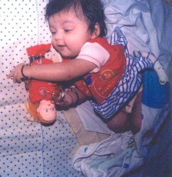 this was at six months - my daughter at six months this was at six months - my daughter at six months