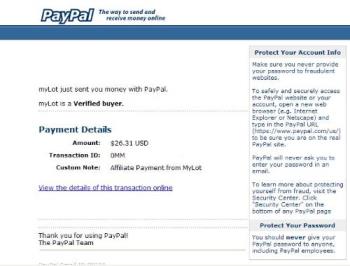 Mylot Payment - Payment for December