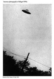 ofo sighting - A purported 1952 photo of a UFO over Passaic, New Jersey, from an FBI document.