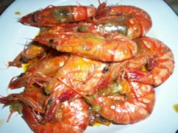 i cooked this, prawn with garlc and lemon sauce in - its delicious and fresh and full of my love and passion n cooking