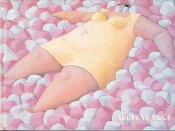 Marshmallows by Sarah Jane Szikora - Picture of a fat lady in a yellow dress laid on lots of sweets