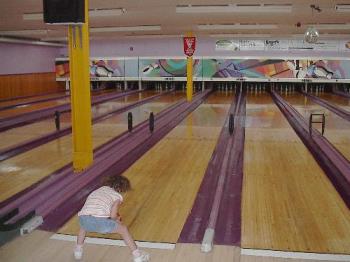 kid bowling - my daughter bowling.