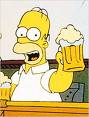 Homer Simpson and his beer - Homer Simpsons drinking a beer.