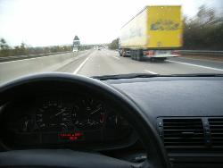 autobahn - driving on a german highway