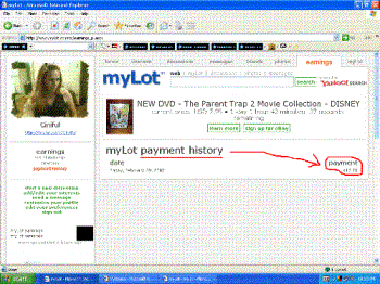 Proof - Proof that mylot pays ... a screenshot of my payment history page.