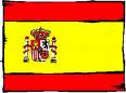 Spanish flag - The Spanish flag is the flag of Spain where they speak Spanish. Spain is situated in Europe and shares the Iberian peninsula with Portugal and Andorra.