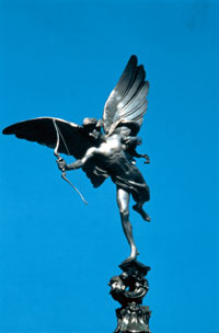 Eros in Trafalger Square - London