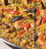 Paela - one plate of Seafood Paela