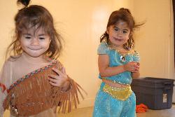 My Daughters - Lina and Lydia dressed up in their costumes for Halloween.