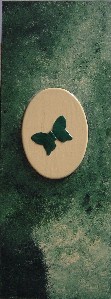painting of a butterfly - painting of a butterfly (green)