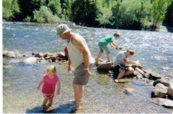 Gold panning in the River - This was a trip we took to Coloma, CA a site of the gold rush days back in the 1800&#039;s when people had gold fever. We all had a wonderful time trying to find the gold. All we found was gold flecs. It was a great day! :)