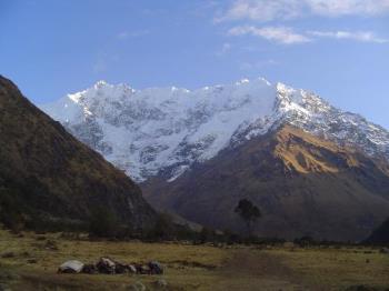 Salkantay Pass, Peru - This is a photo of Salkantay Pass in the Peruvian Andes. This is the meadow before you start the hike up and over the pass